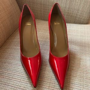 Stuart Weitzman red patent leather heels
